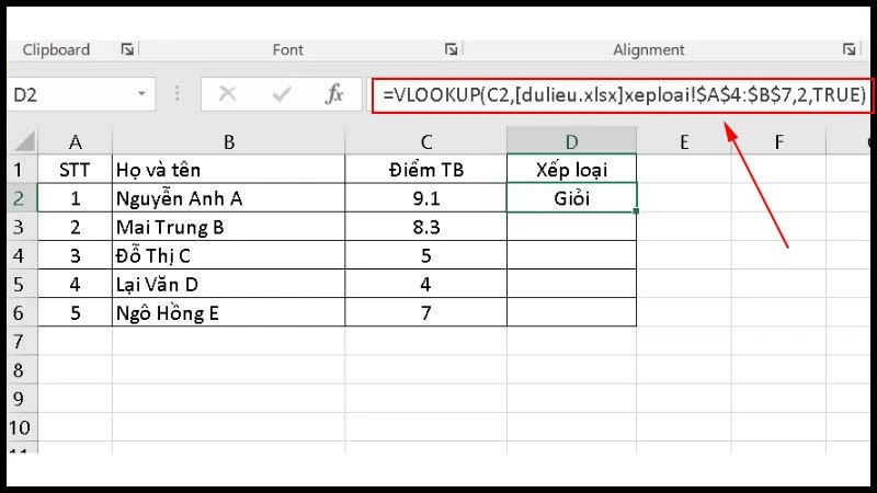 Cách dùng hàm VLOOKUP giữa 2 sheet, 2 file khác nhau trong Excel - Thegioididong.com