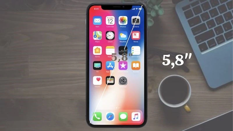 Kích thước màn hình iPhone X bao nhiêu inch
