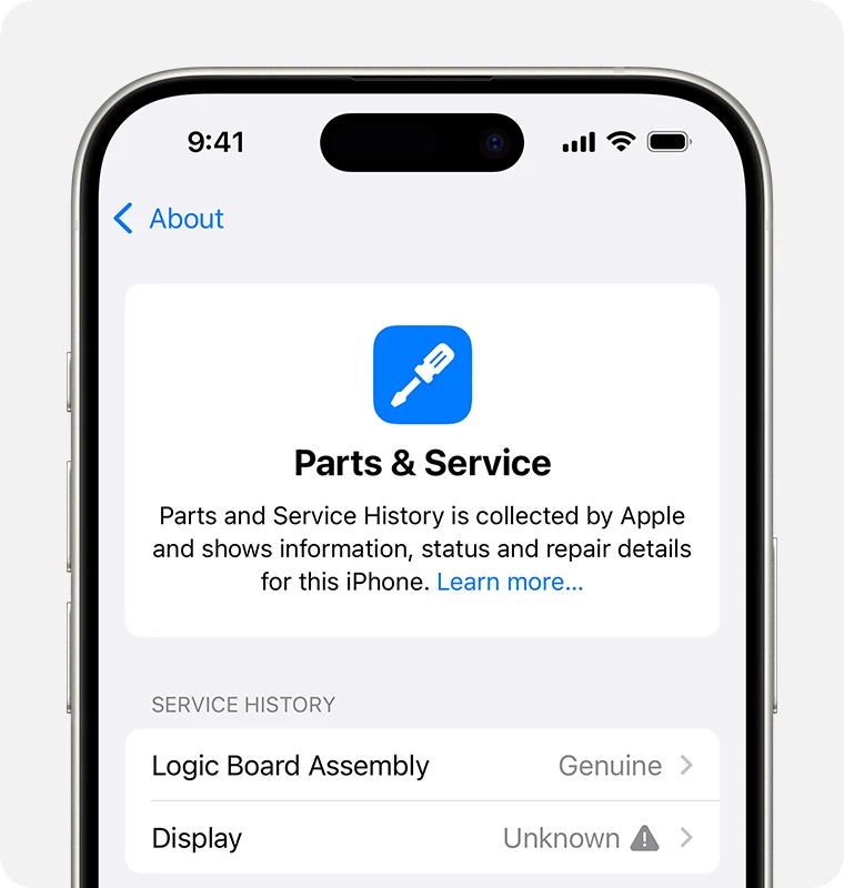 Giới thiệu về Lịch sử linh kiện và dịch vụ của iPhone