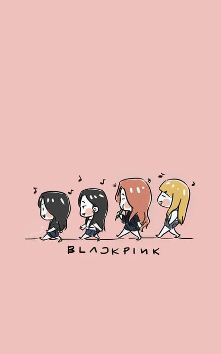 Bức tranh BlackPink chibi đẹp tuyệt vời