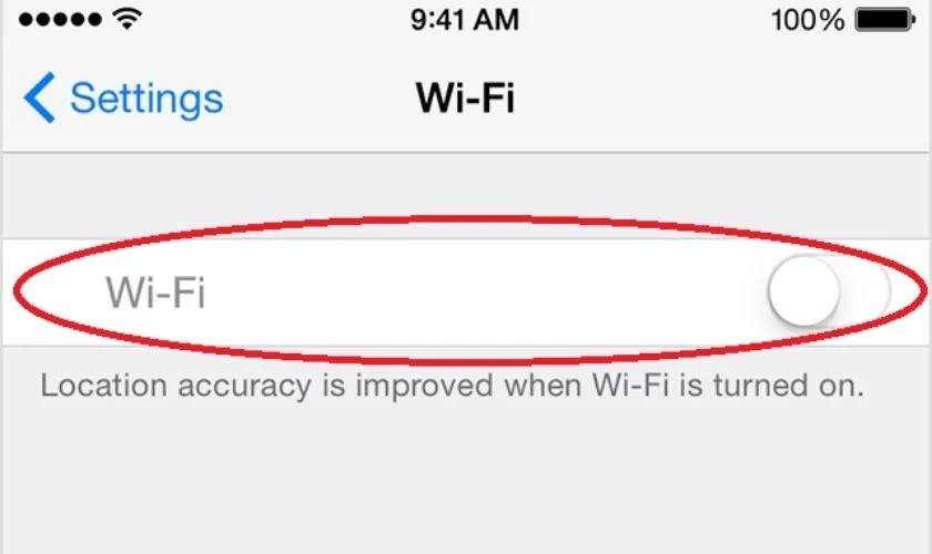 Giải quyết vấn đề nút wifi không bật được trên iphone