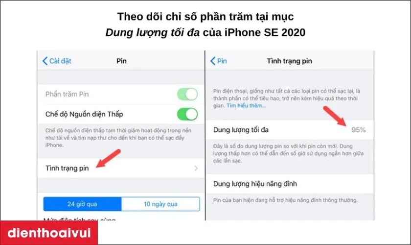 Thay pin iPhone SE 2020 chính hãng Pisen
