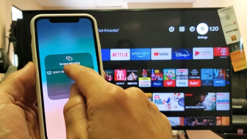 Phản chiếu màn hình iPhone lên tivi Sony đơn giản