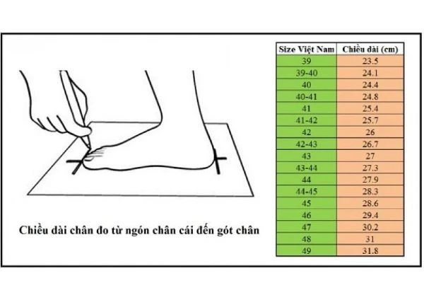 Cách đo chân chính xác để chọn giày phù hợp