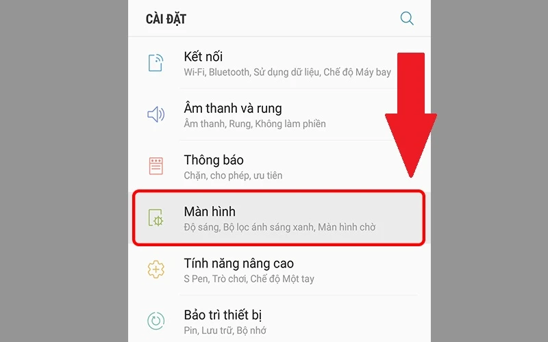 Cách điều chỉnh thời gian tắt màn hình điện thoại Samsung