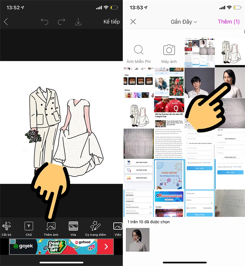 Cách ghép mặt vào ảnh chibi cô dâu đang hot đơn giản