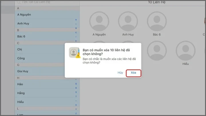 Hướng dẫn xóa danh bạ iPhone hàng loạt hiệu quả