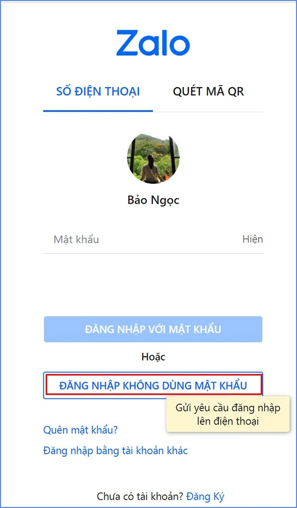 2 cách đăng nhập vào Zalo không cần mật khẩu, quên mật khẩu