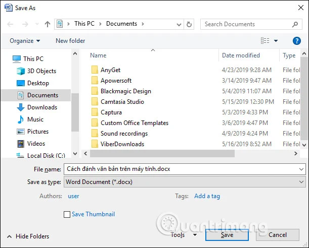 Cách đánh văn bản trên máy tính