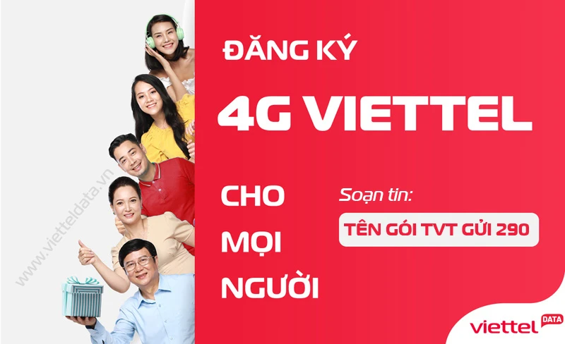 Đăng ký 4G Viettel - Gói cước 4G/5G tháng giá rẻ 2024