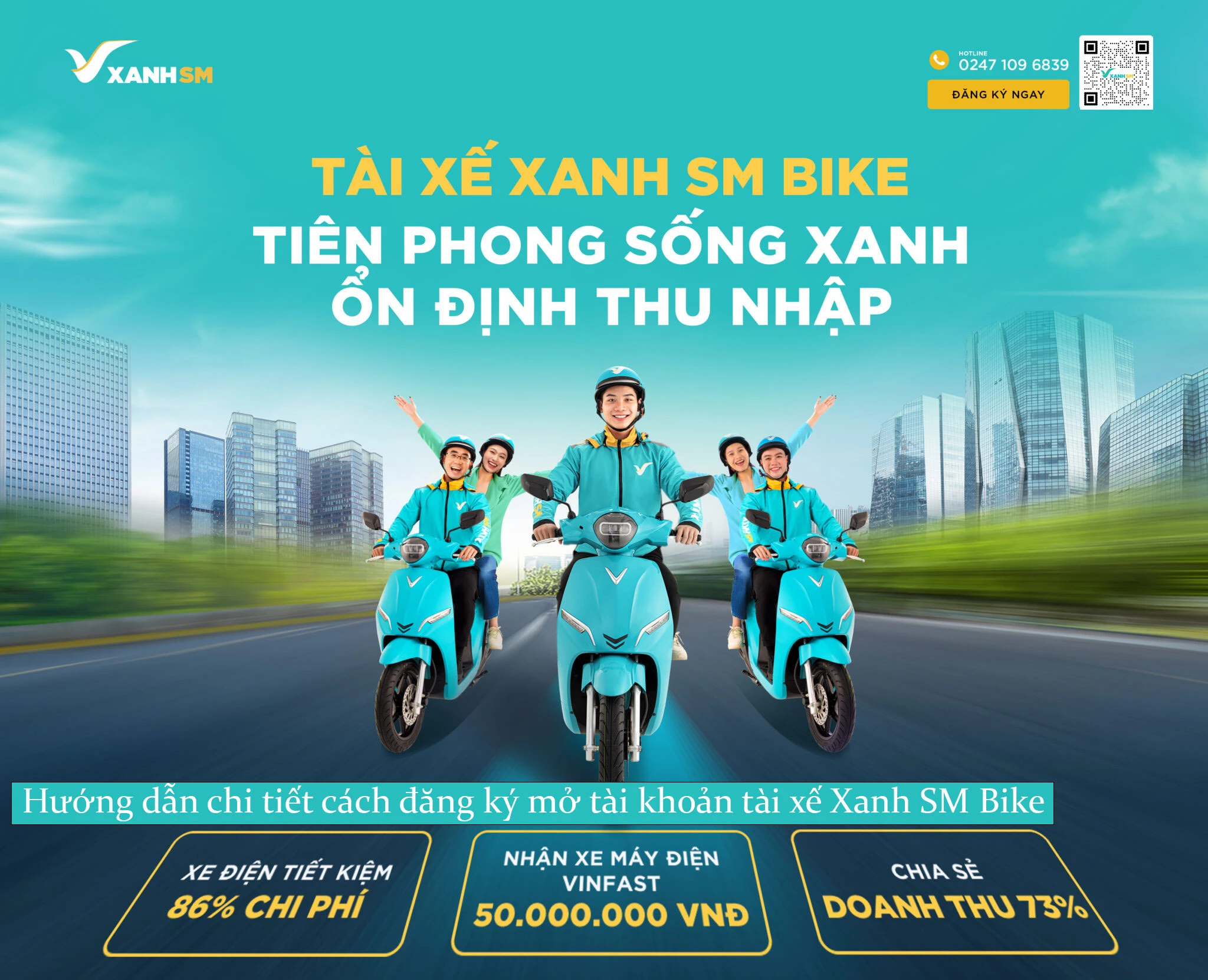 Hướng dẫn cách đăng ký xanh sm xe máy VinFast online