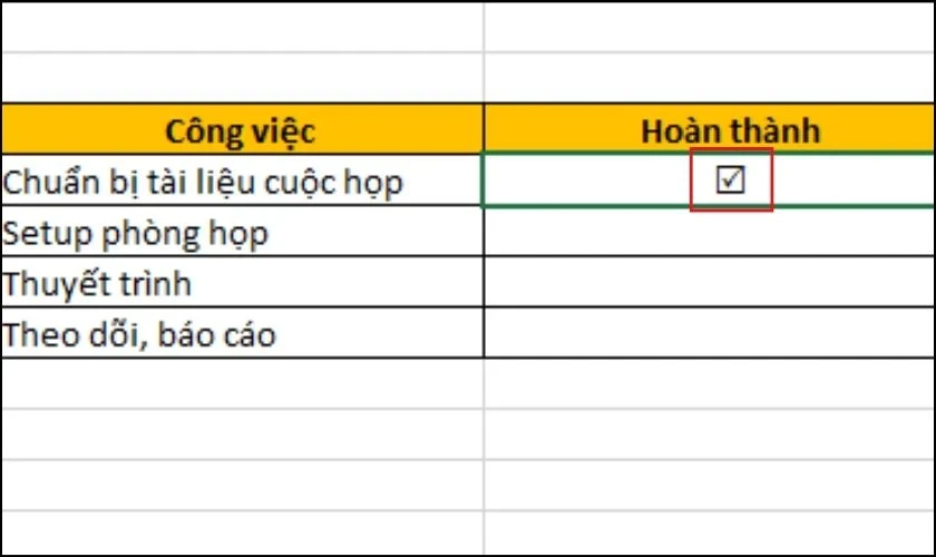 Cách đánh dấu tích trong Excel cực kỳ đơn giản, nhanh chóng
