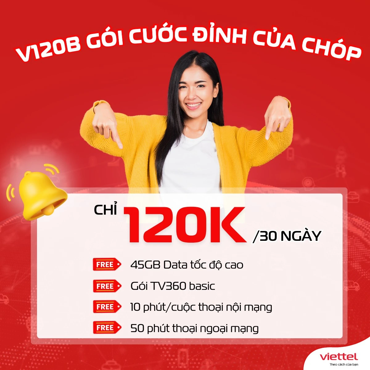 Đăng ký 4G Viettel - Gói cước 4G/5G tháng giá rẻ 2024