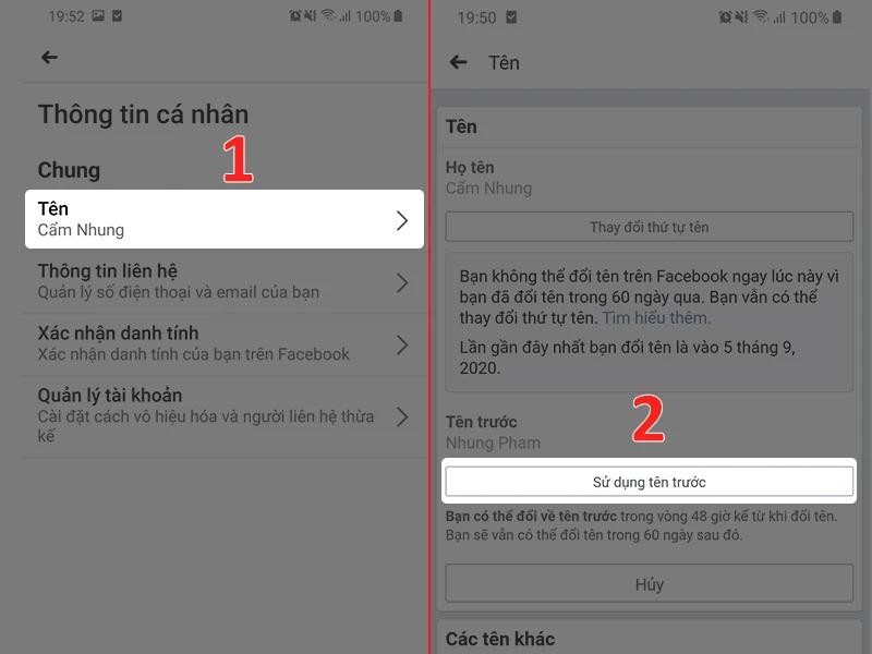 Hướng dẫn cách đổi tên Facebook khi chưa đủ 60 ngày trên điện thoại - Thegioididong.com