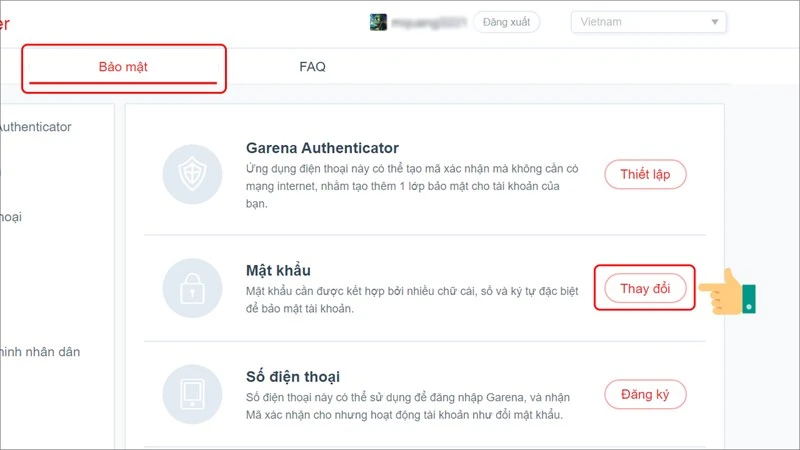 Cách thay đổi mật khẩu Liên Quân Mobile cực kỳ đơn giản