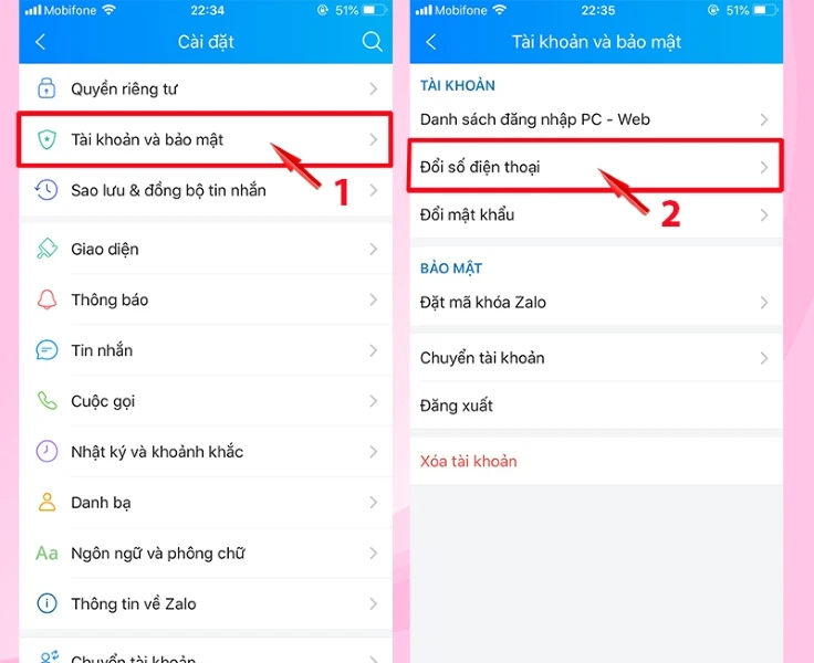 Hướng dẫn cách đổi số điện thoại Zalo đơn giản