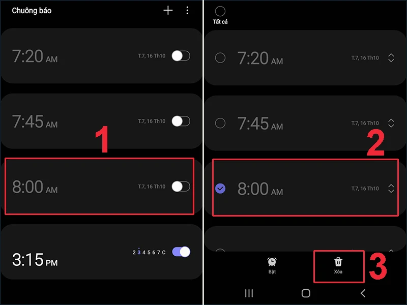 Cách cài đặt báo thức trên điện thoại Samsung: tắt, xóa, lặp lại,... - Thegioididong.com