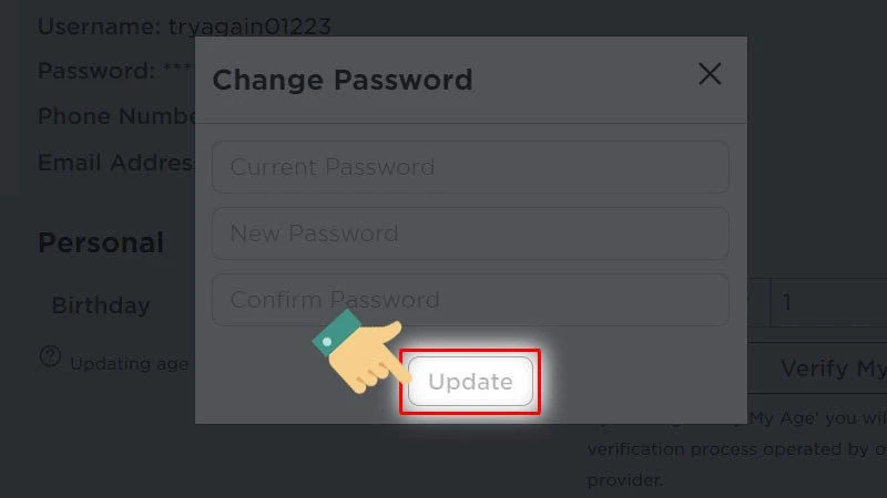 Cách đổi mật khẩu Roblox đơn giản, nhanh chóng nhất