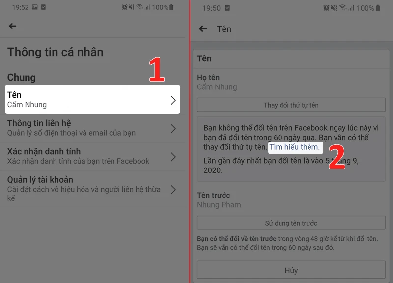 Hướng dẫn cách đổi tên Facebook khi chưa đủ 60 ngày trên điện thoại - Thegioididong.com