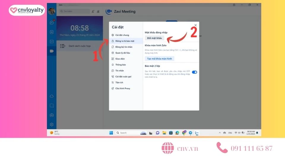 3 Cách đổi mật khẩu Zalo khi quên mật khẩu cũ nhanh nhất