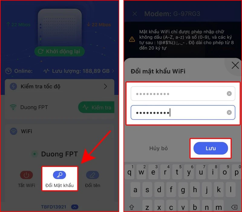 2 cách đổi mật khẩu wifi, pass wifi FPT ngay trên điện thoại, máy tính