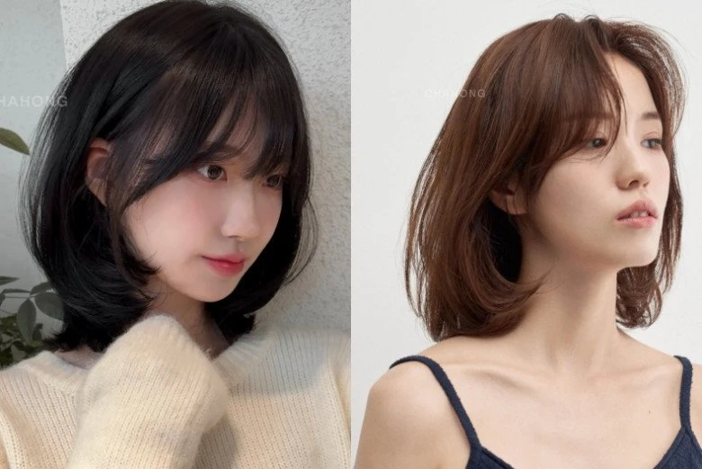 Tóc ngắn cho mặt tròn tóc mỏng giúp thon gọn hơn