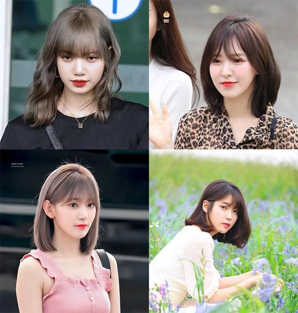 Tóc ngắn ngang vai cho mặt tròn đẹp hoàn hảo