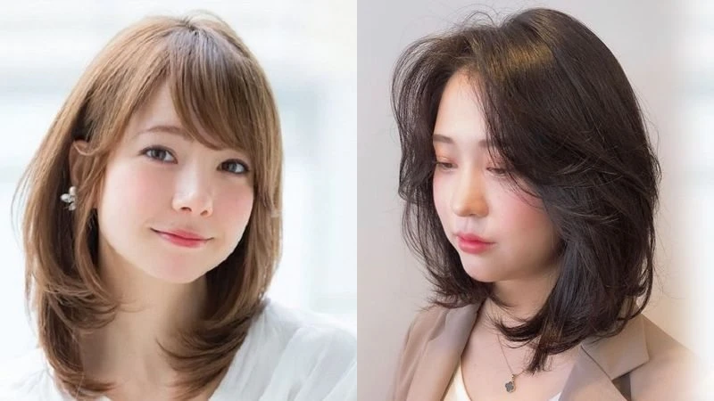 Tóc ngắn layer hoàn hảo cho mặt tròn