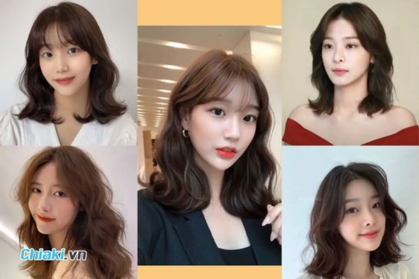 Uốn tóc Hàn Quốc với kiểu sóng lơi ngang vai