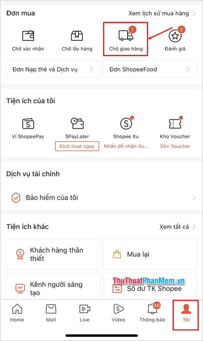 Cách tìm số điện thoại Shipper Shopee Express