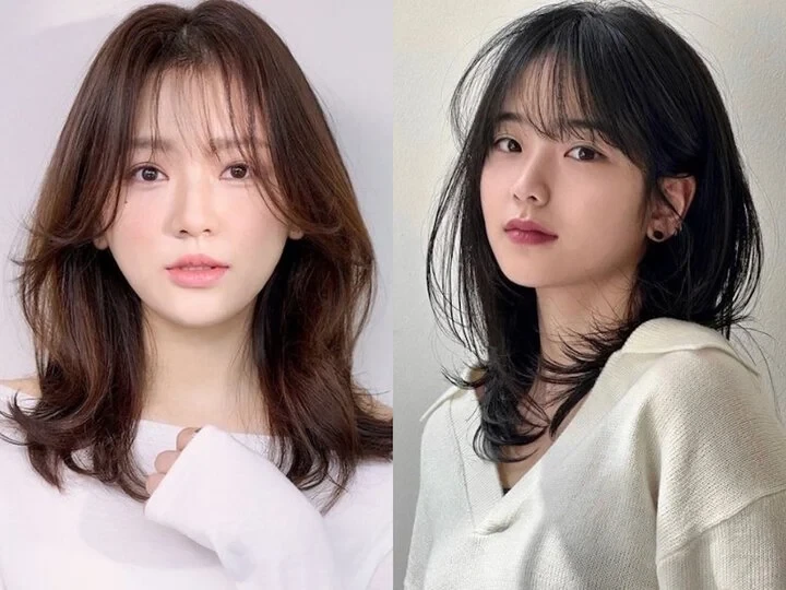 Tóc layer mái thưa cho mặt dài: Bí quyết che khuyết điểm