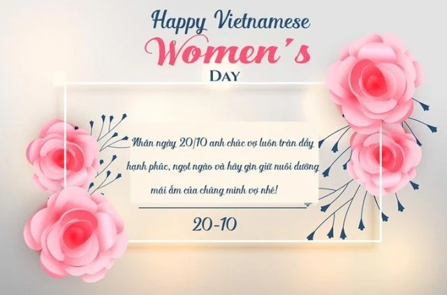 60 Mẫu thiệp chúc mừng ngày phụ nữ Việt Nam 20/10 đẹp 2024