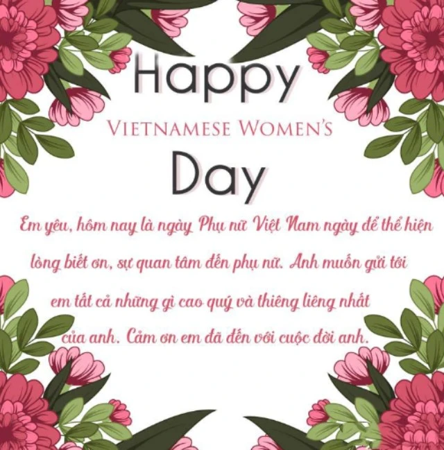 60 Mẫu thiệp chúc mừng ngày phụ nữ Việt Nam 20/10 đẹp 2024