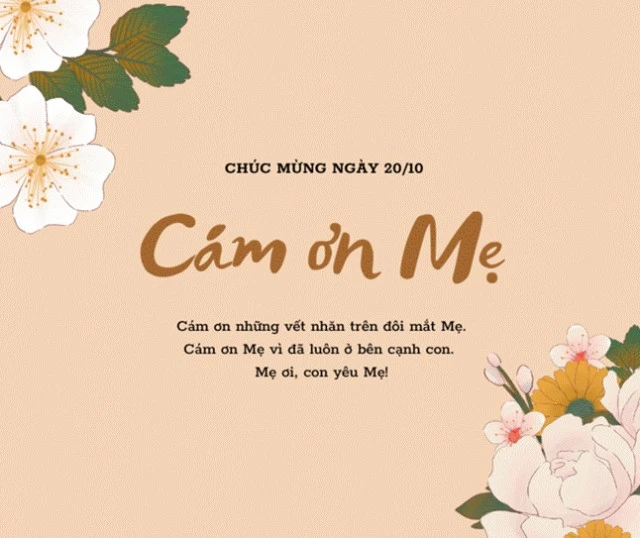 60 Mẫu thiệp chúc mừng ngày phụ nữ Việt Nam 20/10 đẹp 2024