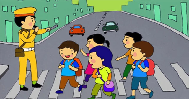 Tranh vẽ ước mơ làm công an trong cuộc thi sáng tạo