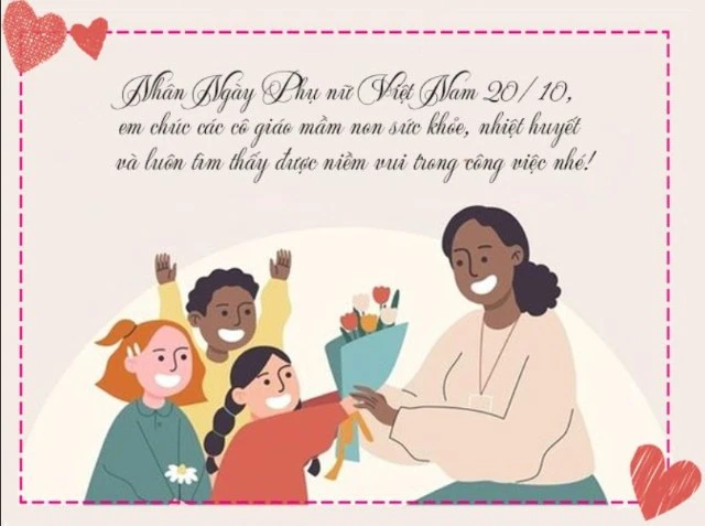 60 Mẫu thiệp chúc mừng ngày phụ nữ Việt Nam 20/10 đẹp 2024