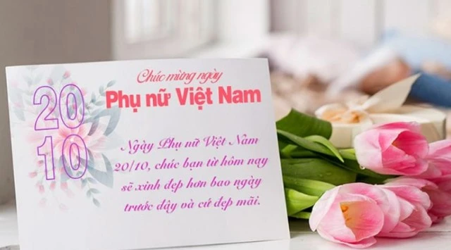 60 Mẫu thiệp chúc mừng ngày phụ nữ Việt Nam 20/10 đẹp 2024