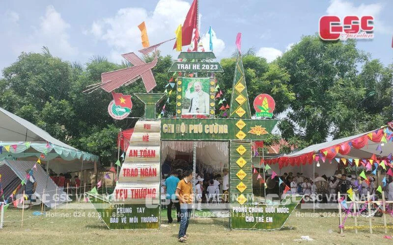 Ý Tưởng Trang Trí Cổng Trại Bằng Tre Độc Đáo