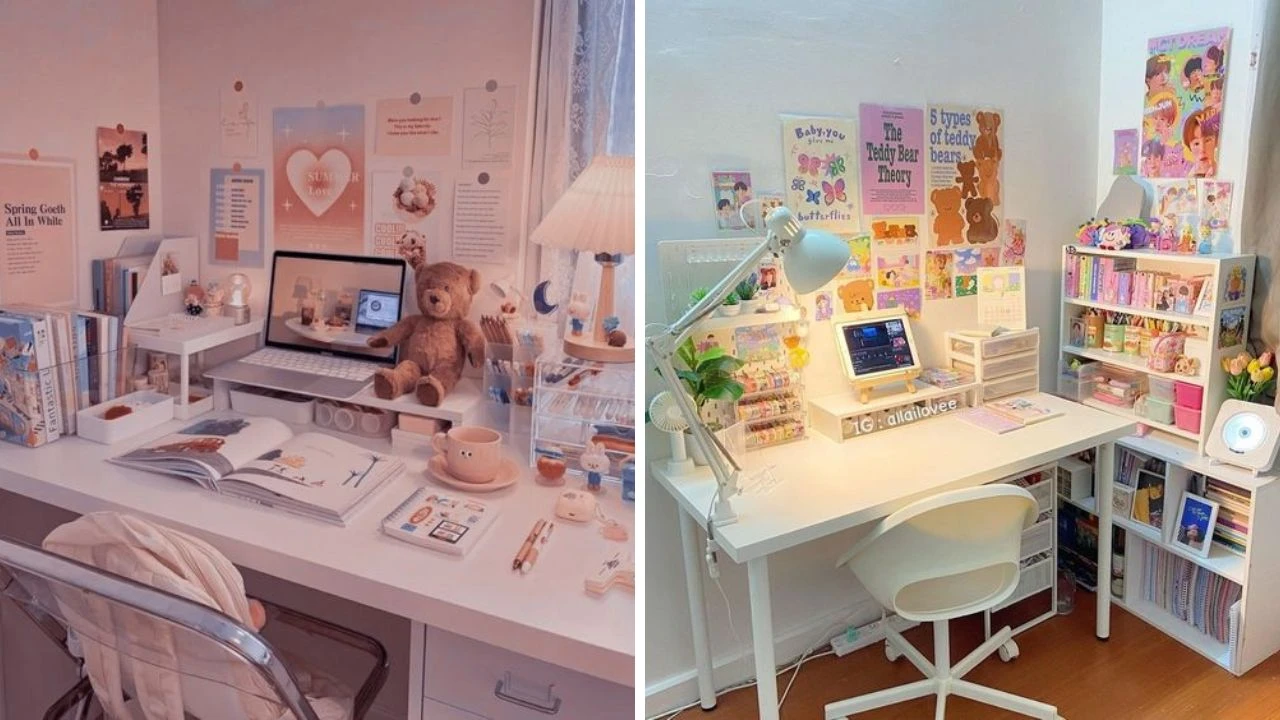 Tranh vẽ góc học tập đơn giản cho không gian sáng tạo