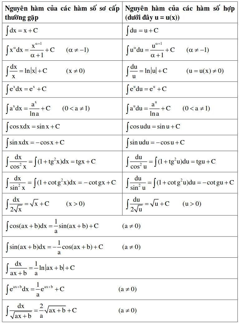 Tìm hiểu về nguyên hàm và ứng dụng trong toán học