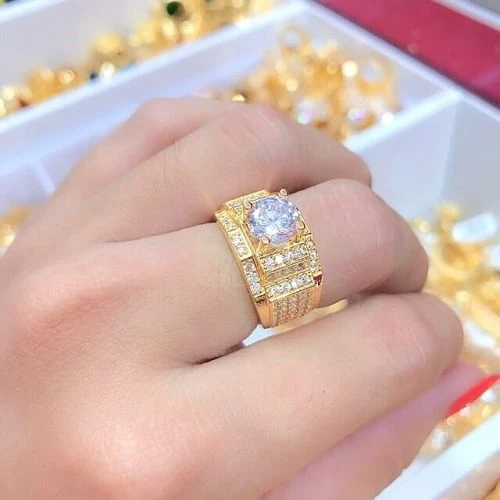 Nhẫn nam vàng 18k 1 chỉ biểu tượng phong cách mạnh mẽ