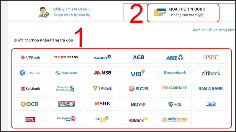 Những ngân hàng cho vay trả góp tốt nhất hiện nay