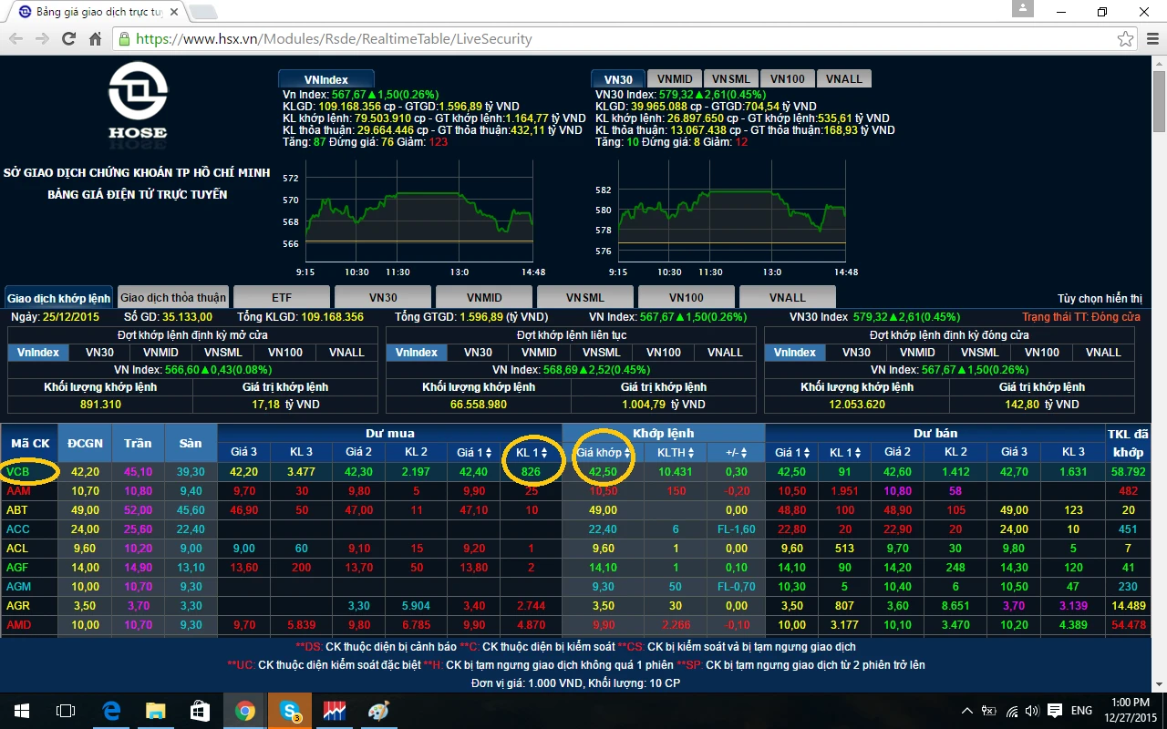 Hướng Dẫn Đọc HSX Bảng Giá Cổ Phiếu Hiệu Quả
