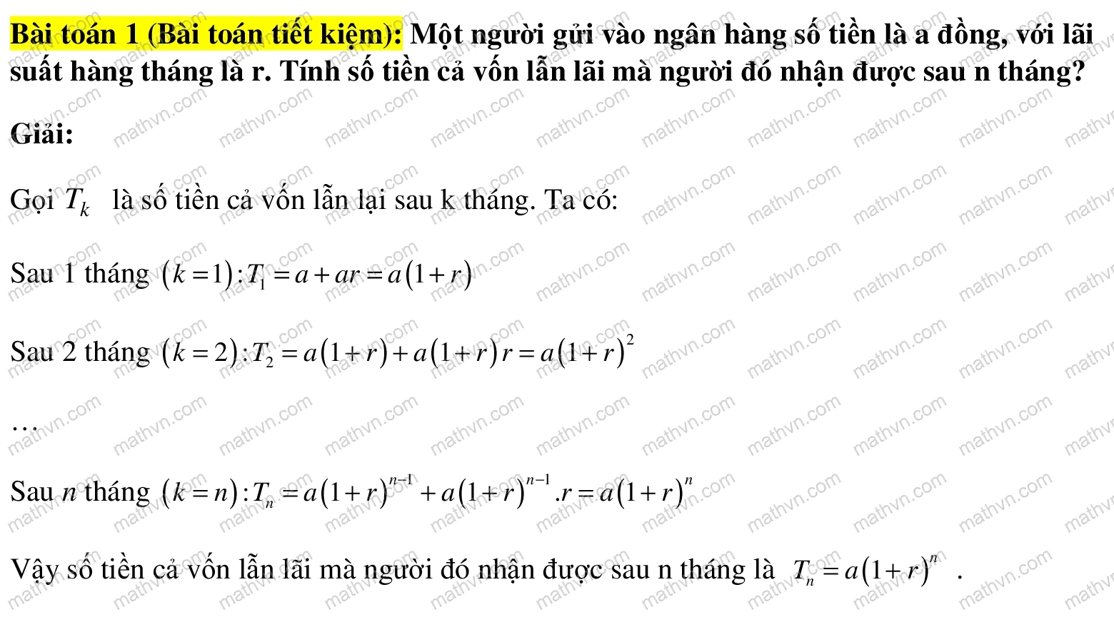 Tìm Hiểu Công Thức Lãi Kép Toán 12 Để Tăng Tài Sản