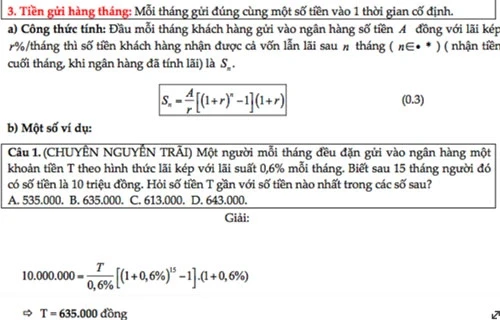 Bài toán lãi suất và ứng dụng trong tài chính cá nhân