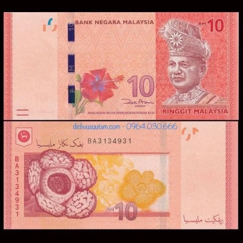 10 đồng Malaysia bằng bao nhiêu tiền Việt Nam hiện nay
