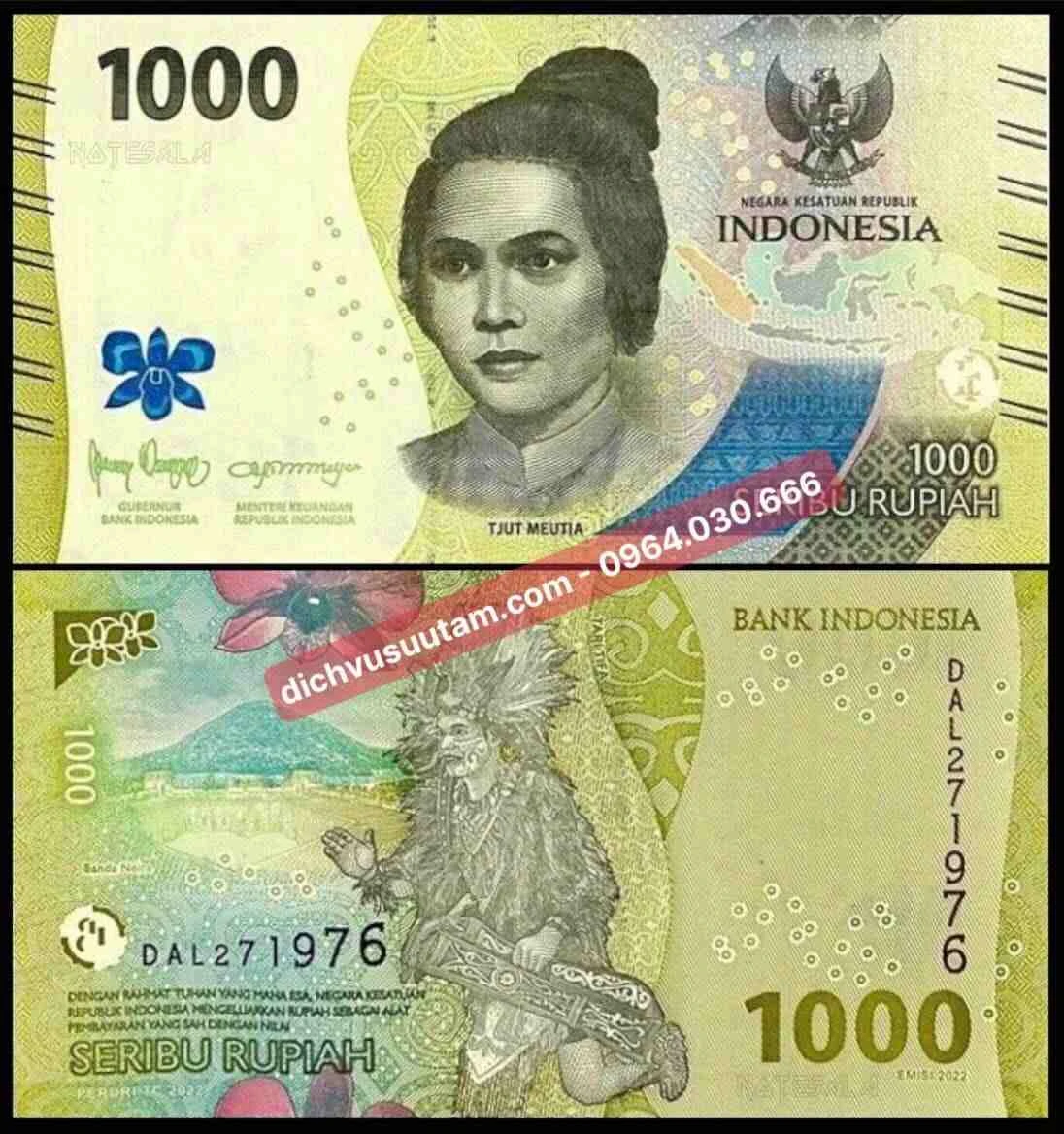 1000 Indonesia bao nhiêu tiền Việt Nam hiện nay