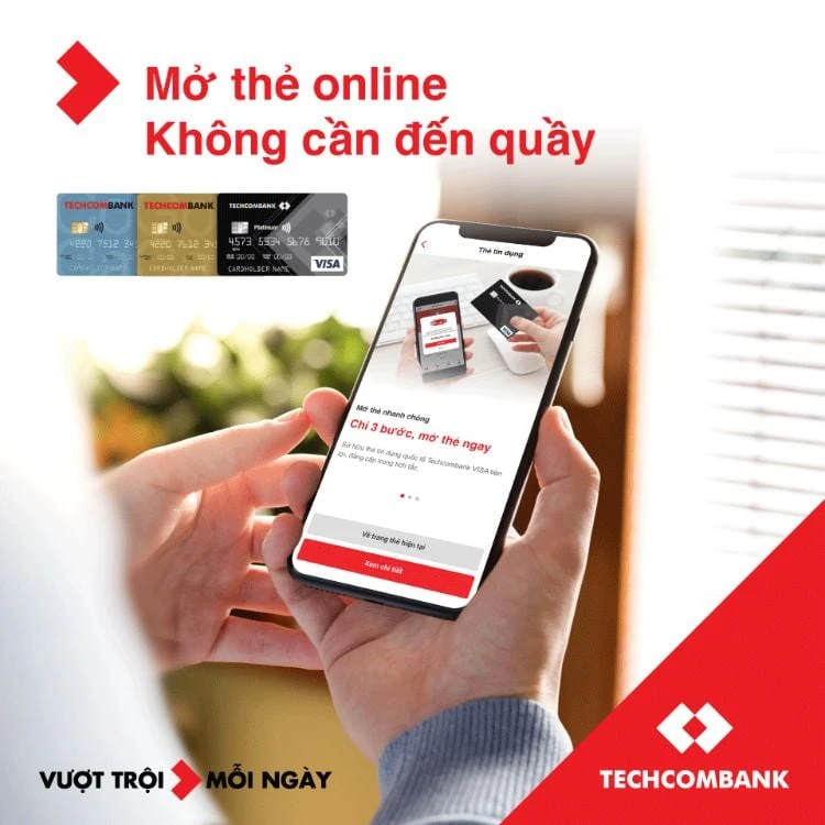Hướng dẫn mở thẻ tín dụng Techcombank online dễ dàng