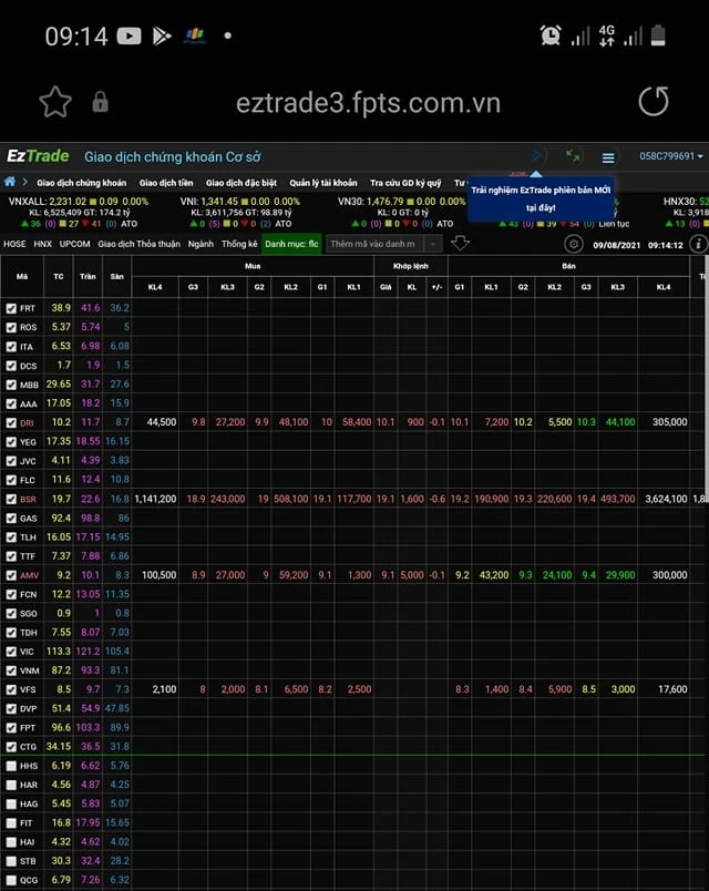 FPTS Bảng giá dịch vụ chứng khoán hàng đầu tại Việt Nam