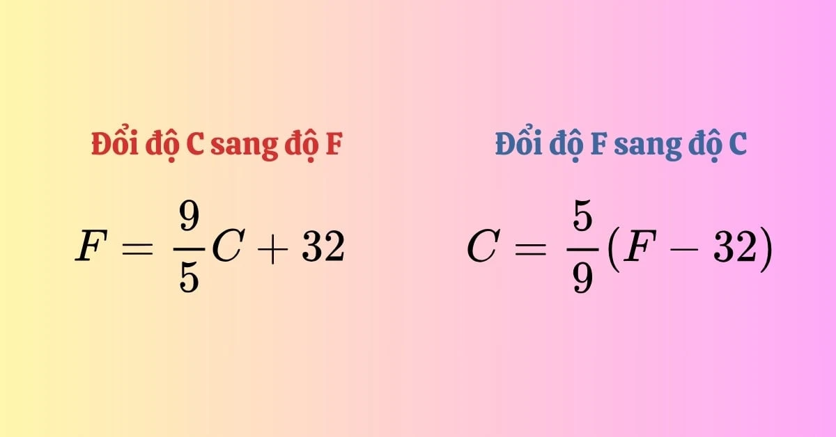 Cách đổi độ C sang độ F đơn giản và hiệu quả